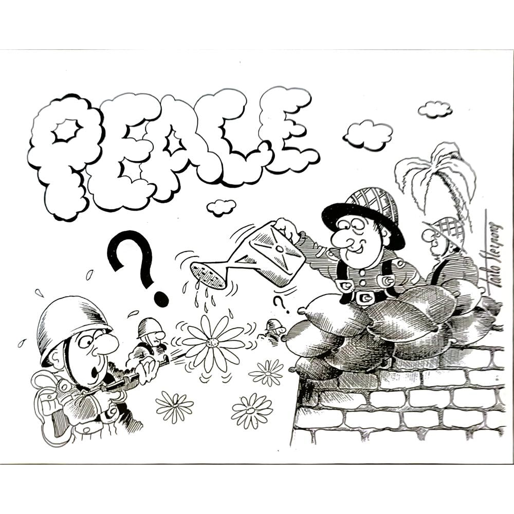 Carlo Sterpone 23x17cm Orijinal Karikatür BOD04762