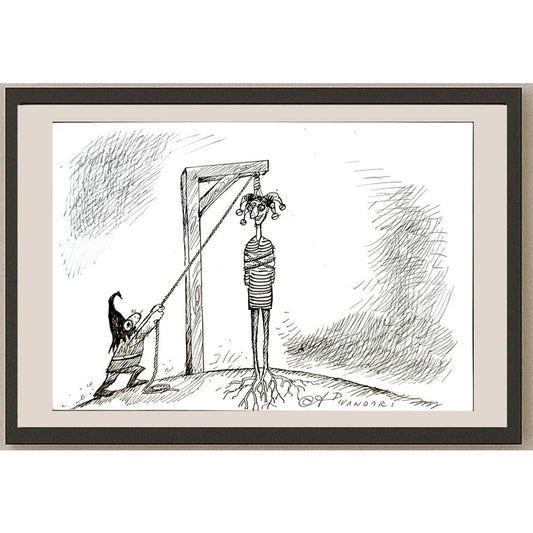 Ali Divandari 21x15cm Orijinal Karikatür BOD04763
