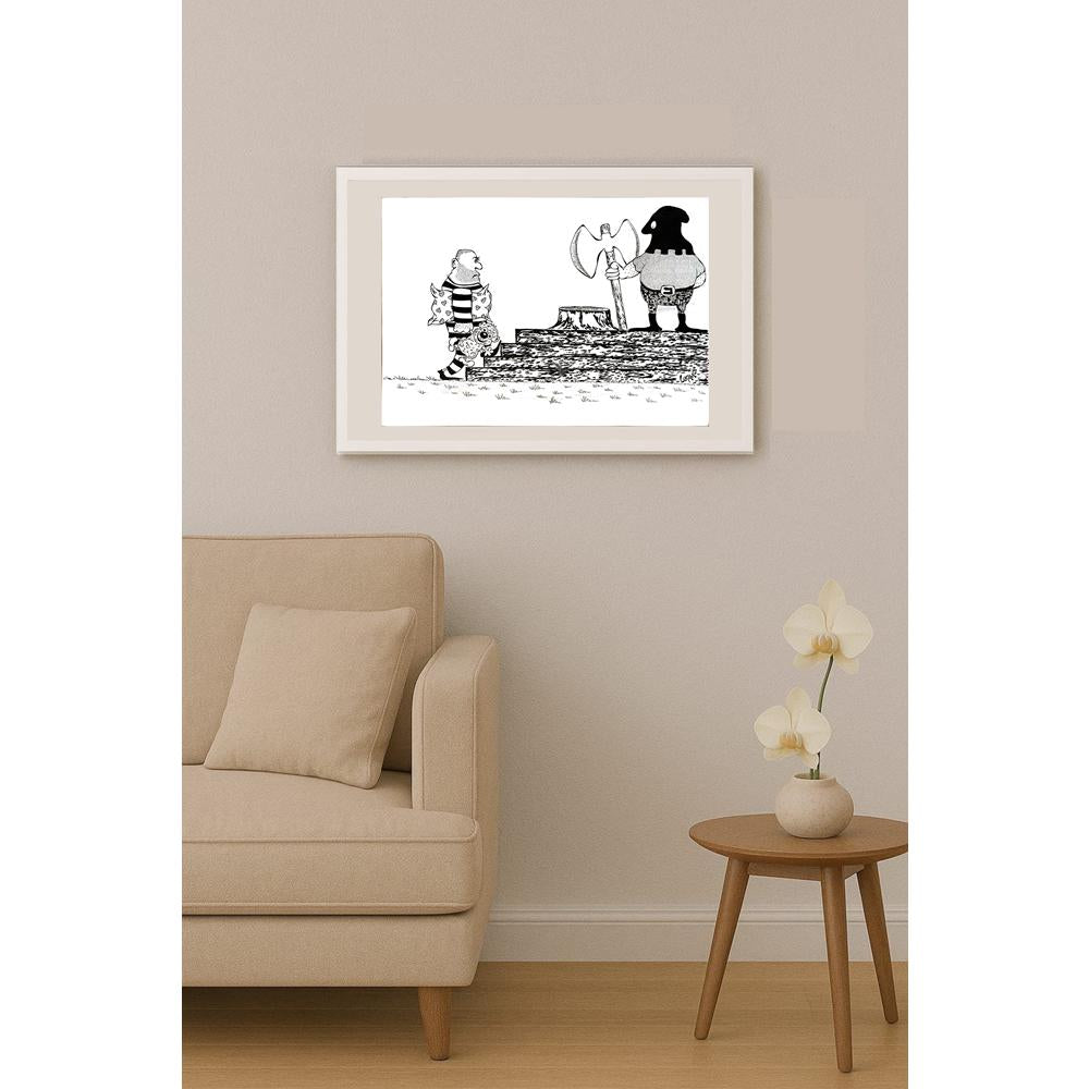 Marian Lupu 29x21cm Orijinal Karikatür BOD04764