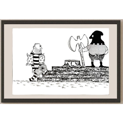 Marian Lupu 29x21cm Orijinal Karikatür BOD04764