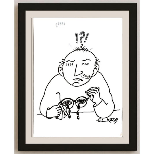 Mahmood El Kady 29x21cm Orijinal Karikatür BOD04765