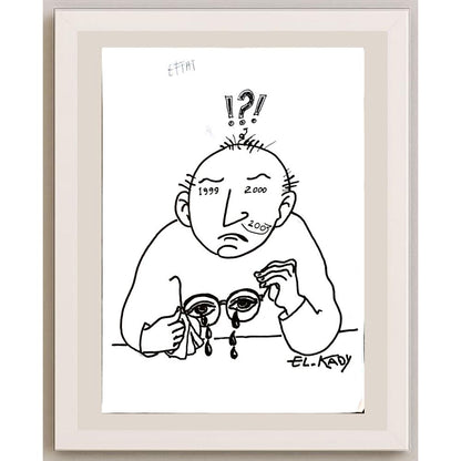 Mahmood El Kady 29x21cm Orijinal Karikatür BOD04765