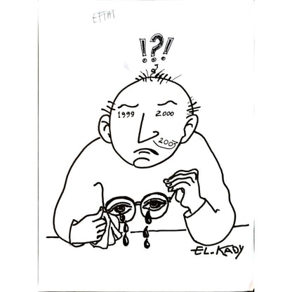 Mahmood El Kady 29x21cm Orijinal Karikatür BOD04765