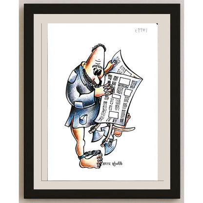 Tarek Seliem Mikhail 29x21cm Orijinal Karikatür BOD04766