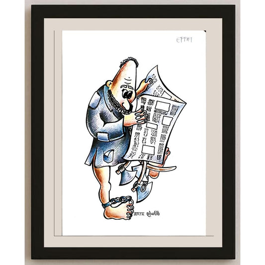 Tarek Seliem Mikhail 29x21cm Orijinal Karikatür BOD04766