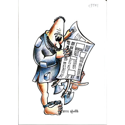Tarek Seliem Mikhail 29x21cm Orijinal Karikatür BOD04766