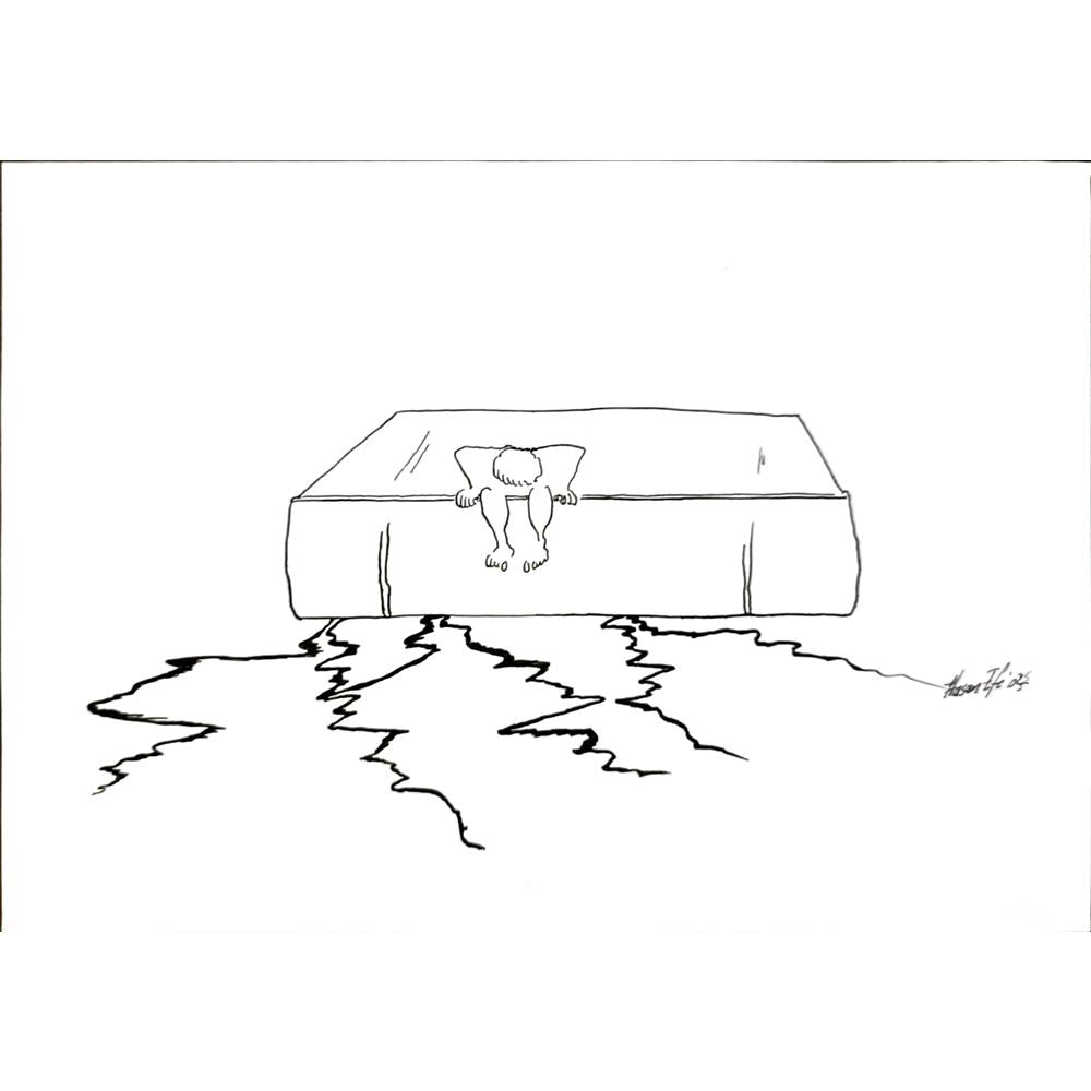 Hasan Efe 29x21cm Orijinal Karikatür BOD04769
