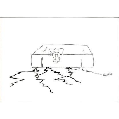 Hasan Efe 29x21cm Orijinal Karikatür BOD04769