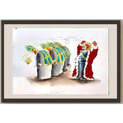 Lun Hong An 29x21cm Orijinal Karikatür BOD04778