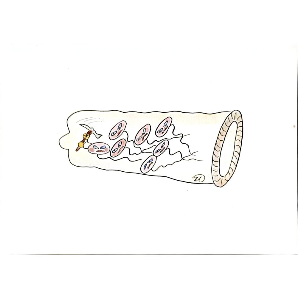 Zidarov Veselin 29x21cm Orijinal Karikatür BOD04781
