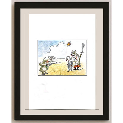 Willem Henkes 29x21cm Orijinal Karikatür BOD04782