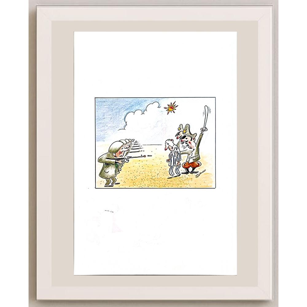 Willem Henkes 29x21cm Orijinal Karikatür BOD04782