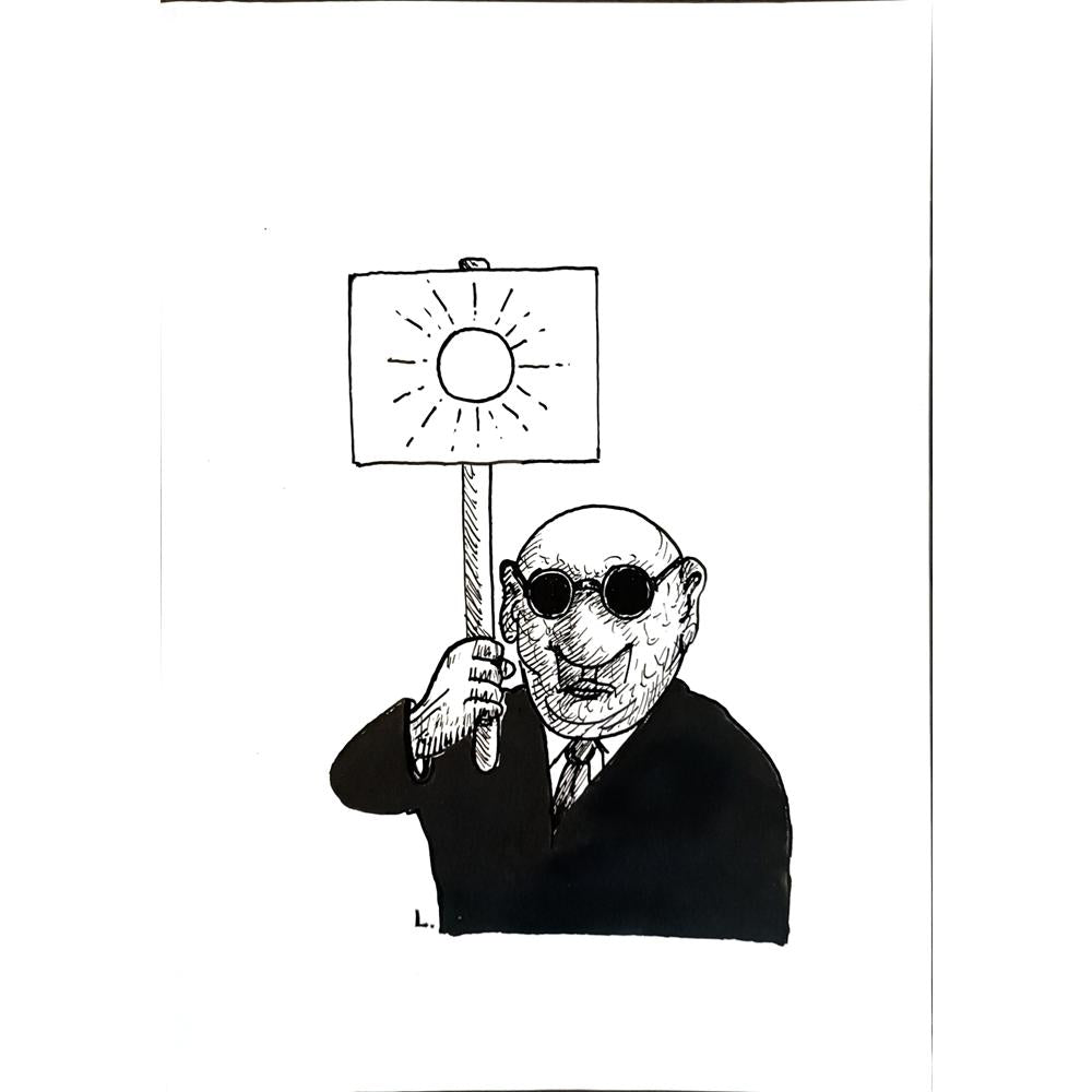 Dusan Ludwig 29x21cm Orijinal Karikatür BOD04784