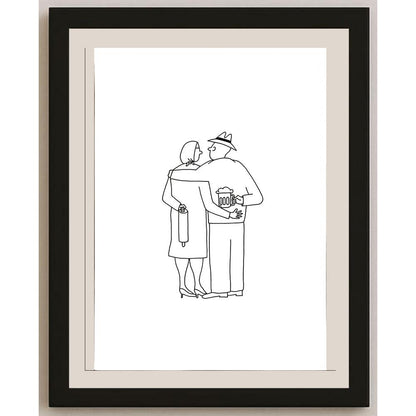 Jindrich Otta 29x21cm Orijinal Karikatür BOD04786
