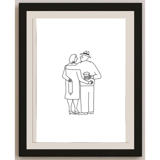 Jindrich Otta 29x21cm Orijinal Karikatür BOD04786