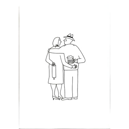 Jindrich Otta 29x21cm Orijinal Karikatür BOD04786