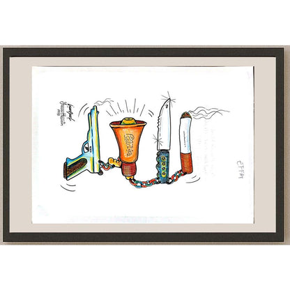 Yasser Hussein Khamis 29x21cm Orijinal Karikatür BOD04788