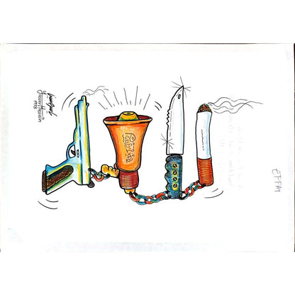 Yasser Hussein Khamis 29x21cm Orijinal Karikatür BOD04788