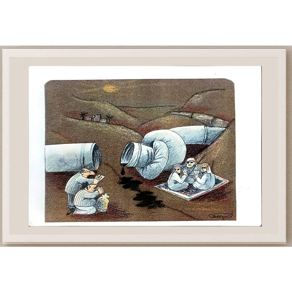 Wolfgang Schlegel 29x21cm Orijinal Karikatür BOD04790