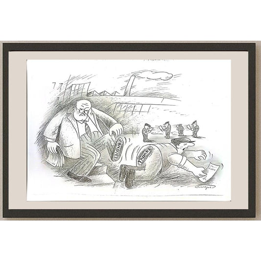 Wolfgang Schlegel 29x21cm Orijinal Karikatür BOD04792