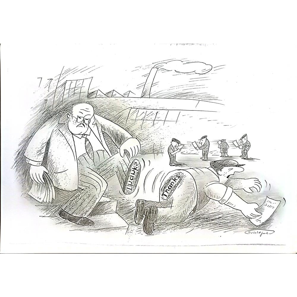 Wolfgang Schlegel 29x21cm Orijinal Karikatür BOD04792