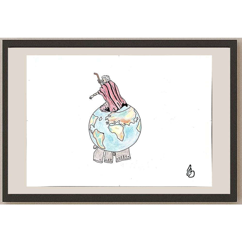 Janko Bucar 29x21cm Orijinal Karikatür BOD04794