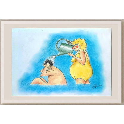 Duro Jovanovac 29x21cm Orijinal Karikatür BOD04795