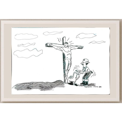 Zlatko Krstevski 29x21cm Orijinal Karikatür BOD04796