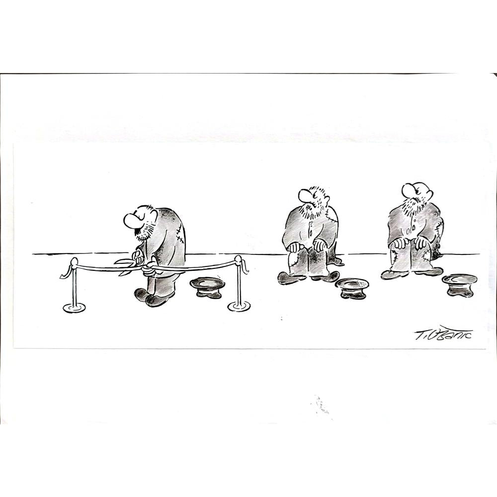 Tomislav Ozanic 29x21cm Orijinal Karikatür BOD04797