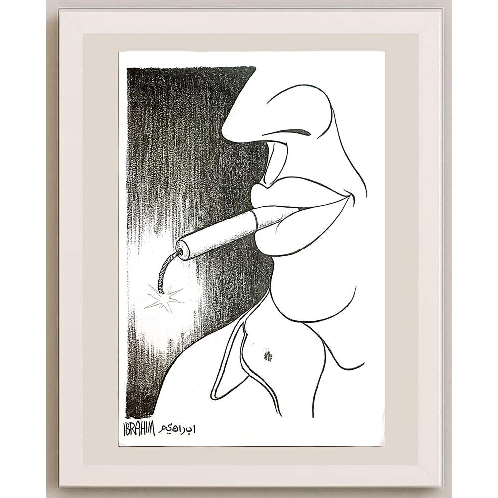 Ibrahim Sayed 29x21cm Orijinal Karikatür BOD04800