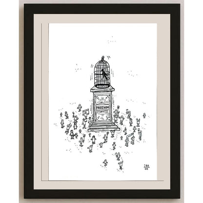 Vladimir Kuba 21x15cm Orijinal Karikatür BOD04802