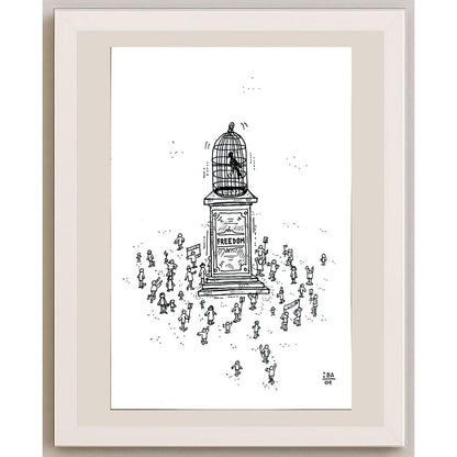 Vladimir Kuba 21x15cm Orijinal Karikatür BOD04802