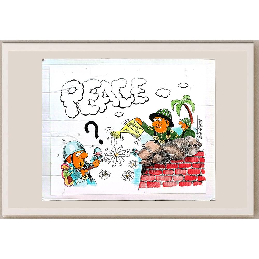 Carlo Sterpone 23x17cm Orijinal Karikatür BOD04807