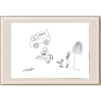 Zhang Jun 29x21cm Orijinal Karikatür BOD04813