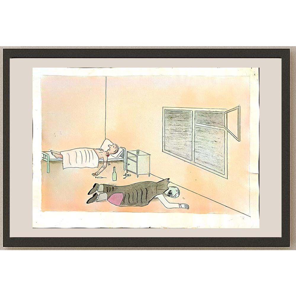Sergey Lenshin 29x21cm Orijinal Karikatür BOD04814