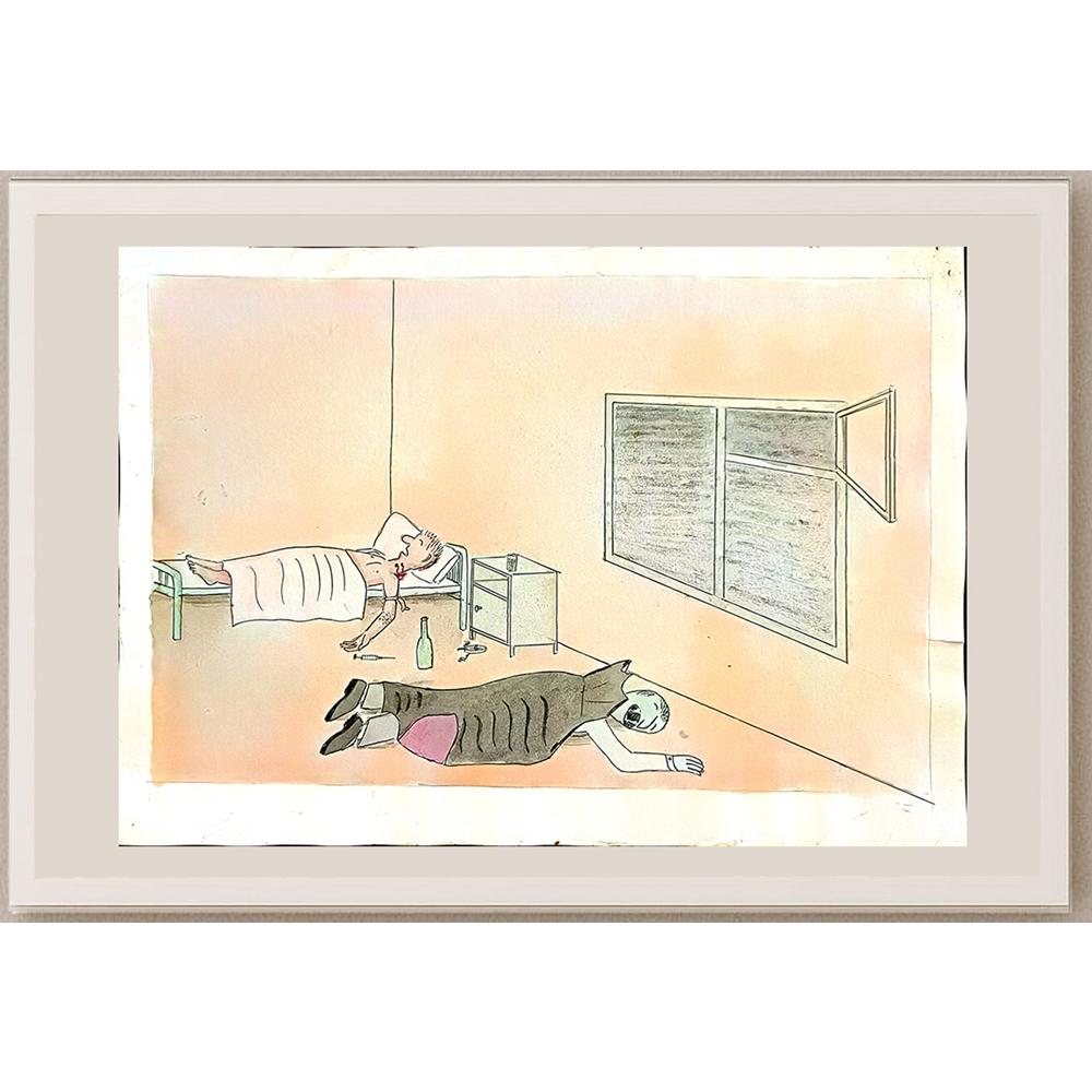 Sergey Lenshin 29x21cm Orijinal Karikatür BOD04814