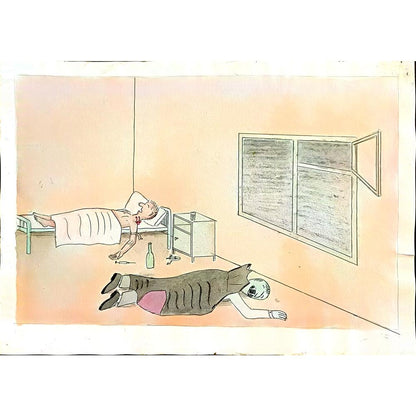 Sergey Lenshin 29x21cm Orijinal Karikatür BOD04814