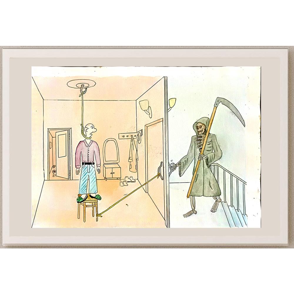 Sergey Lenshin 29x21cm Orijinal Karikatür BOD04815