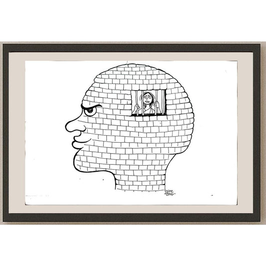 Syam Mohan 29x21cm Orijinal Karikatür BOD04816