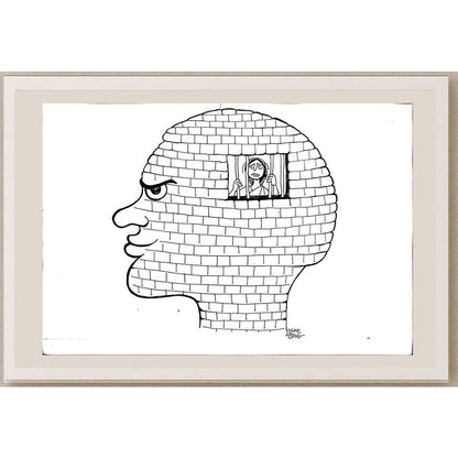 Syam Mohan 29x21cm Orijinal Karikatür BOD04816
