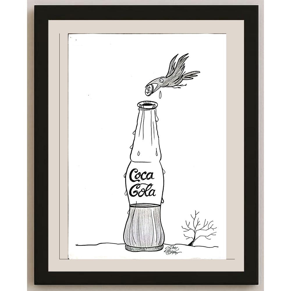 Syam Mohan 29x21cm Orijinal Karikatür BOD04817