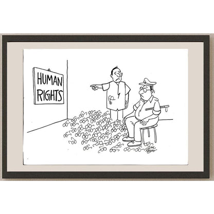 Syam Mohan 29x21cm Orijinal Karikatür BOD04818