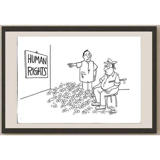 Syam Mohan 29x21cm Orijinal Karikatür BOD04818