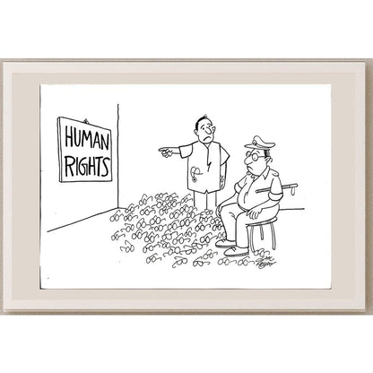 Syam Mohan 29x21cm Orijinal Karikatür BOD04818