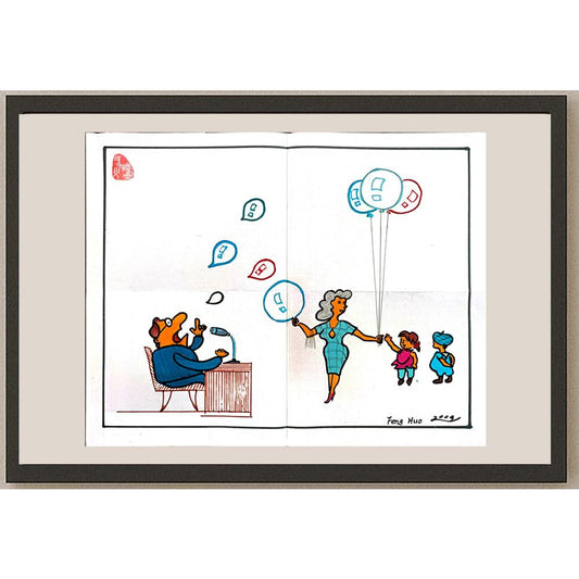 Feng Huo 35x30cm Orijinal Karikatür BOD04821