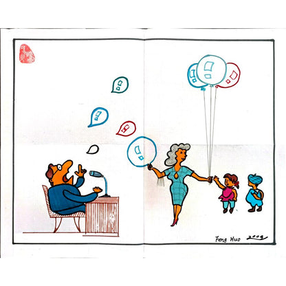 Feng Huo 35x30cm Orijinal Karikatür BOD04821