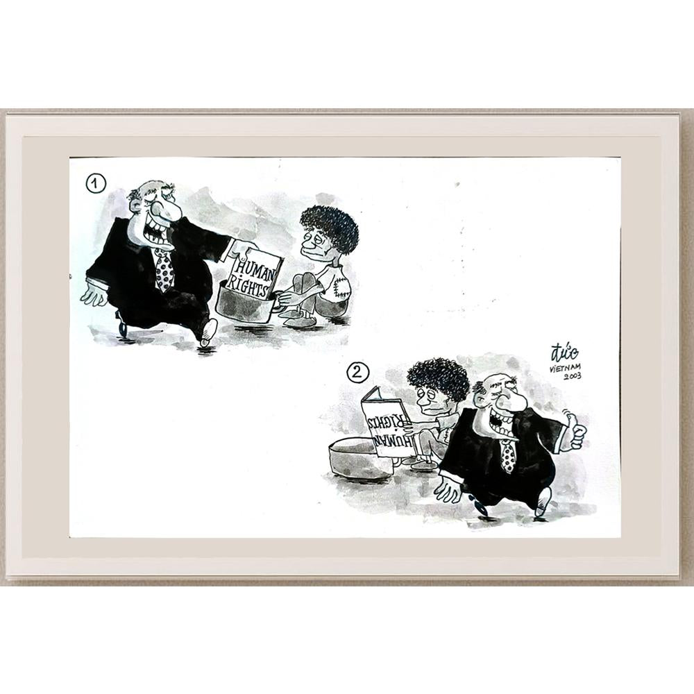Nguyen Huu Due 25x17cm Orijinal Karikatür BOD04826