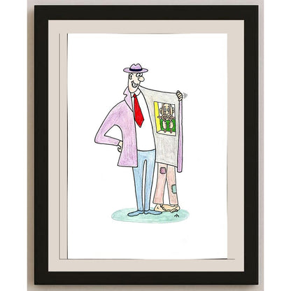 Alexei Talimonov 29x21cm Orijinal Karikatür BOD04827
