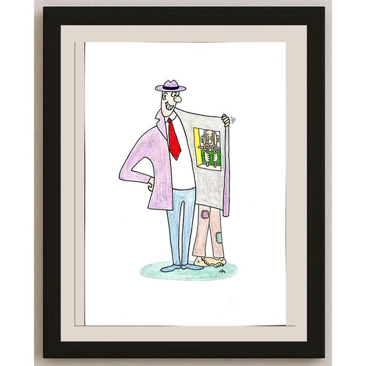 Alexei Talimonov 29x21cm Orijinal Karikatür BOD04827