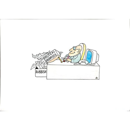 Alexei Talimonov 29x21cm Orijinal Karikatür BOD04828